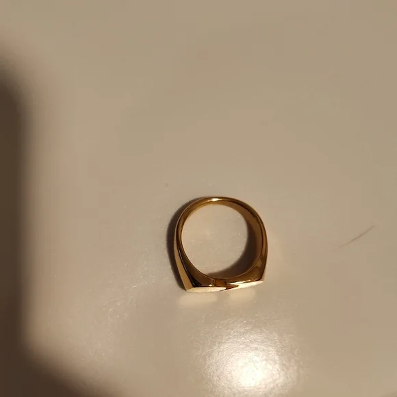 Modern Gold-Tone Open Circle Statement Ring - Picture 4 of 7